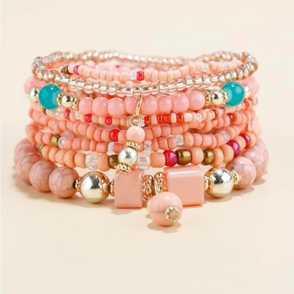 New beaded 8 piece bracelet set - Picture 3 of 3